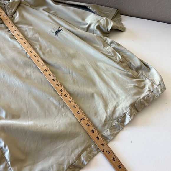 Tommy Bahama Golf Polyester Blend Beige Half Zip Windbreaker Jacket Men 2XL FLAW - Picture 7 of 7